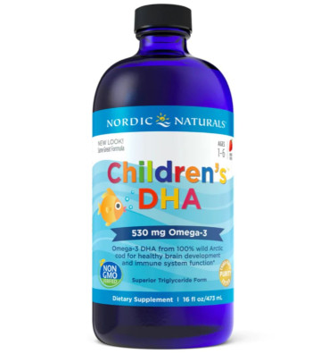 Children's DHA dietary supplement, 530mg Strawberry 473ml approximation