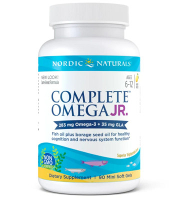 Dietary supplement Complete Omega Junior, 283mg Lemon 90 - Nordic Naturals 3