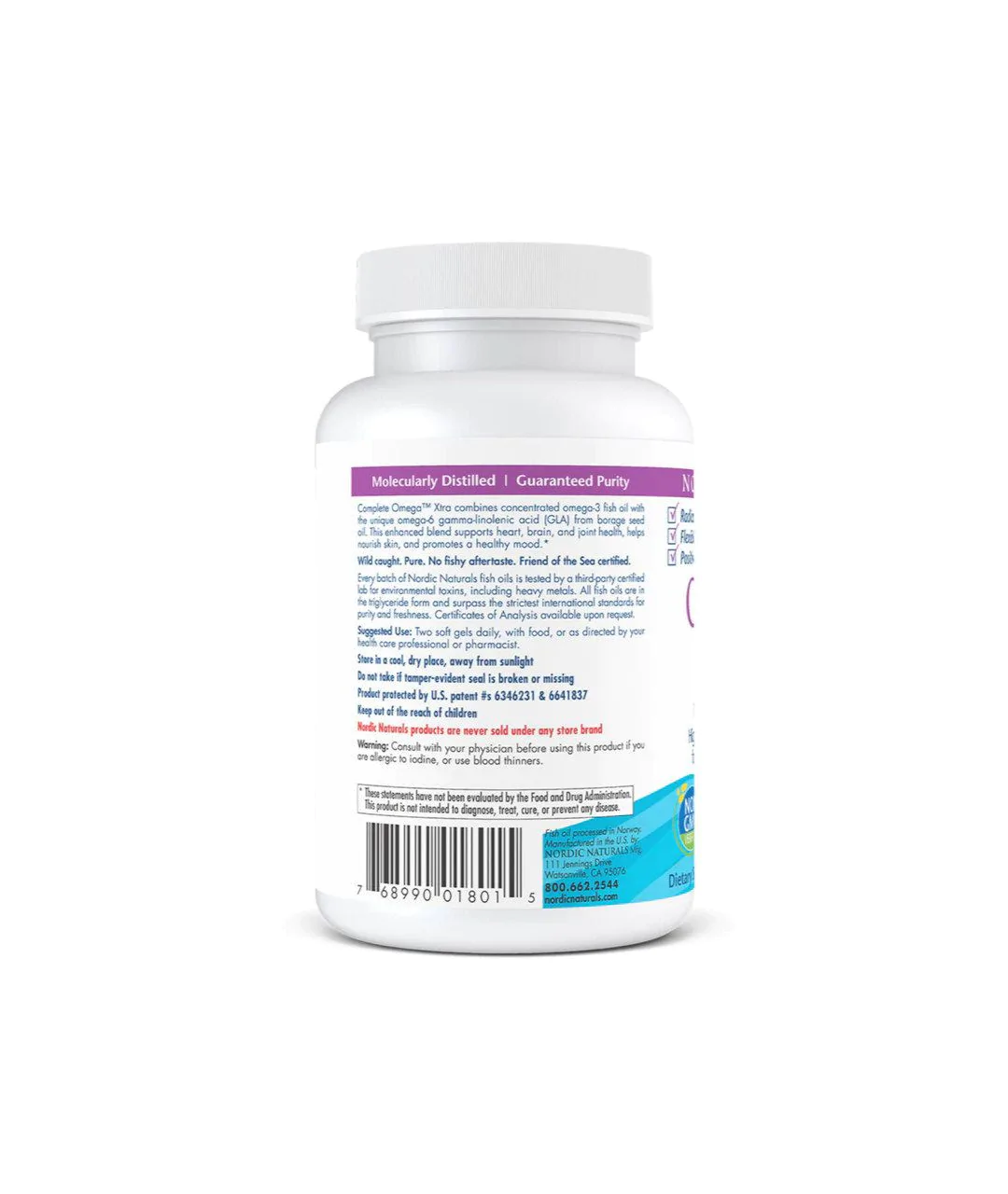 Suplement diety Complete Omega Xtra, 1360mg - 60 kapsułek miękkich tył