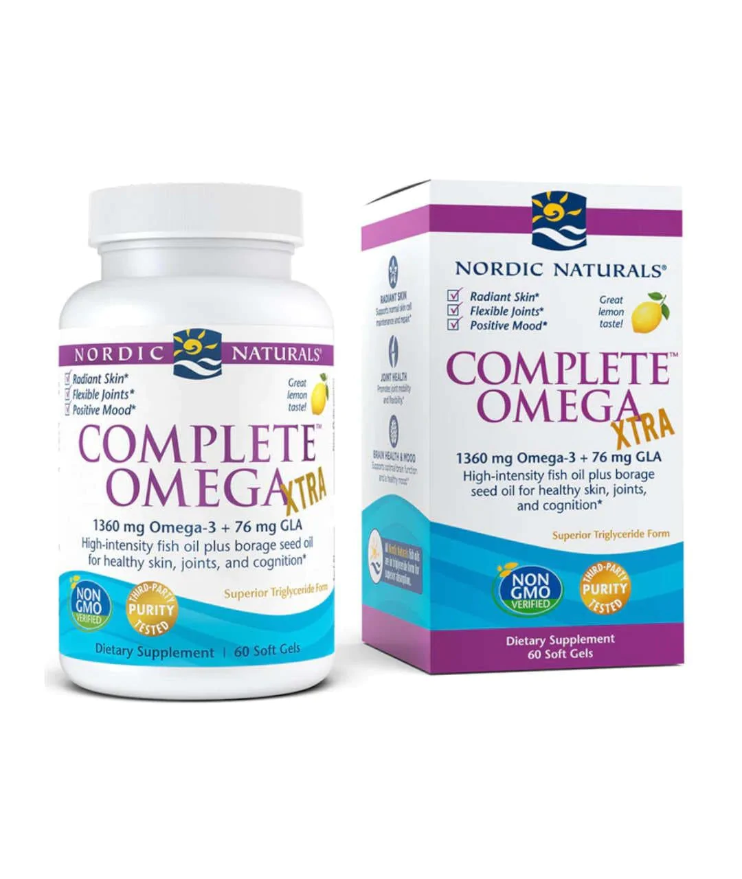 Dietary supplement Complete Omega Xtra, 1360mg - 60 soft capsule package