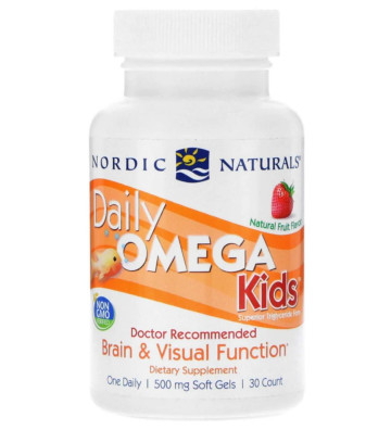 Suplement diety Daily Omega Kids, Natural Fruit Flavor - 30 kapsułek miękkich zbliżenie