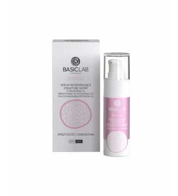 Skin structure regenerating serum with ceramides 1% and peptide complex 5% - STRENGTH AND RECOVERY 30ml - BasicLab 1