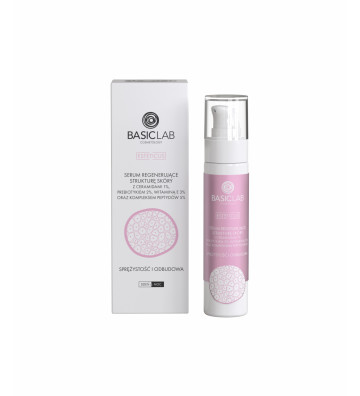 Skin structure regenerating serum with ceramides 1% and peptide complex 5% - STRENGTH AND RECOVERY 50ml - BasicLab 1
