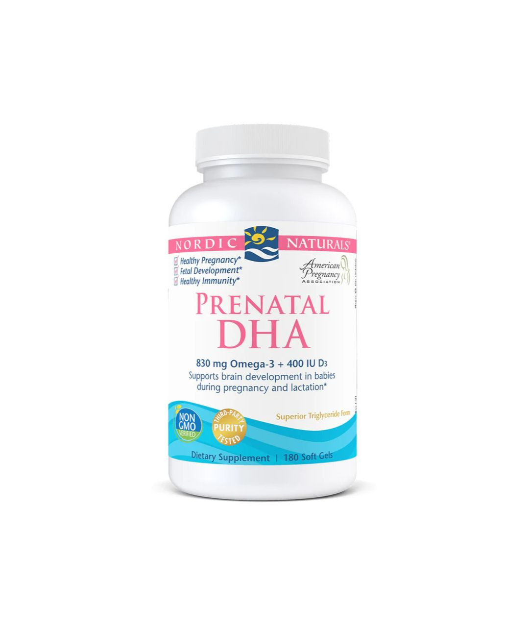 Dietary supplement Prenatal DHA 830 mg Omega 3 400 IU D3