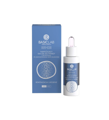 Moisturizing emu-gel for face with 4% ectoin, amino acids and beta-glucan - REVITALIZATION AND SOOTHING 30 ml.