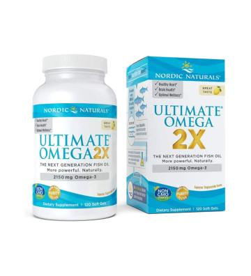 Suplement diety Ultimate Omega 2X, 2150 mg Cytryna - 120 kapsułek miękkich opakowanie