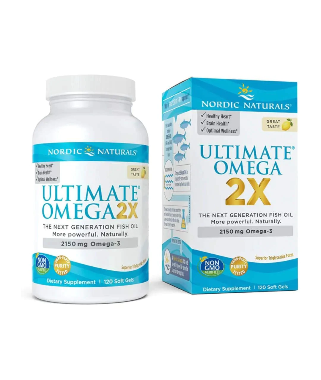 Suplement diety Ultimate Omega 2X, 2150 mg Cytryna - 120 kapsułek miękkich opakowanie