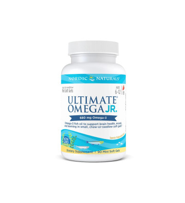 Ultimate Omega Junior dietary supplement, 680 mg Strawberry - 90 soft capsules - Nordic Naturals