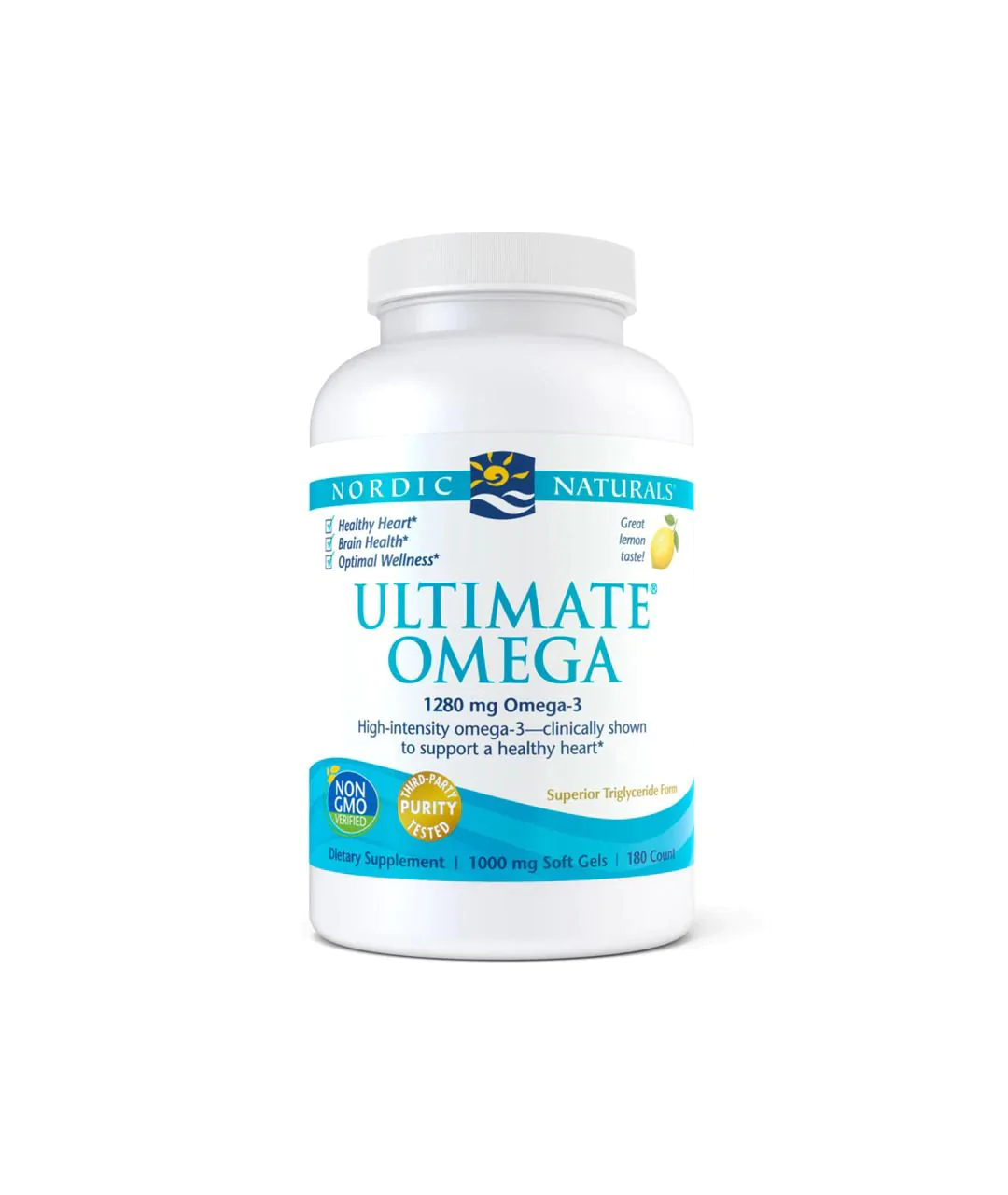 Nordic Naturals Ultimate Omega Lemon 1280 mg 180 Soft Gels