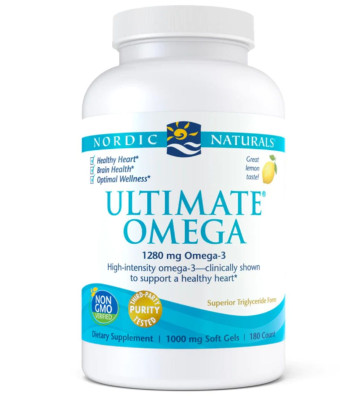 Suplement diety Ultimate Omega, 1280mg Cytryna 180 kapsułek zbliżenie