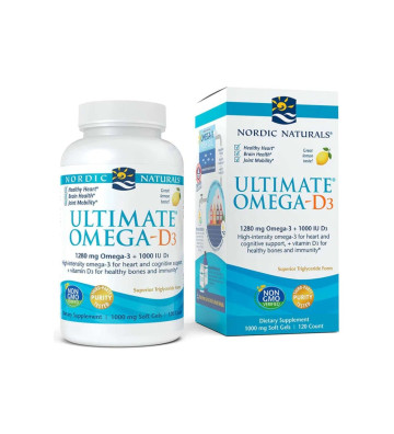 Suplement diety Ultimate Omega-D3, 1280mg Cytryna - 120 kapsułek miękkich opakowanie