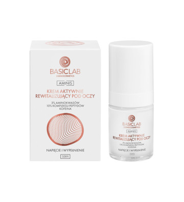 Active revitalizing eye day cream with 3% amino acids - TIGHTENING AND FILLING 18ml - BasicLab