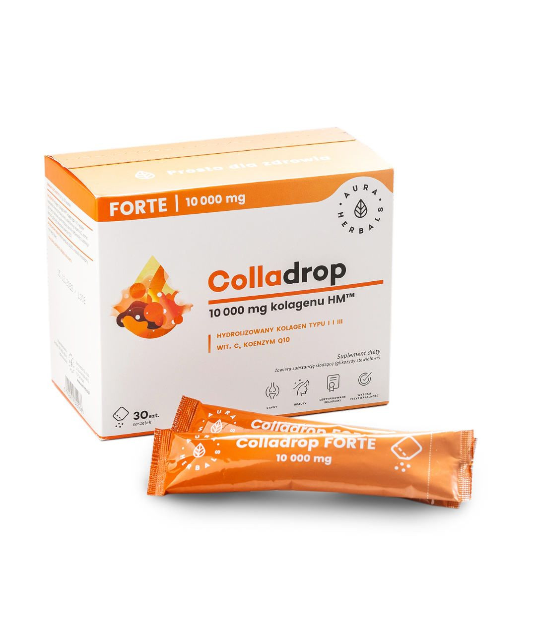 Colladrop Forte, kolagen morski 10000 mg, saszetki 30 szt.